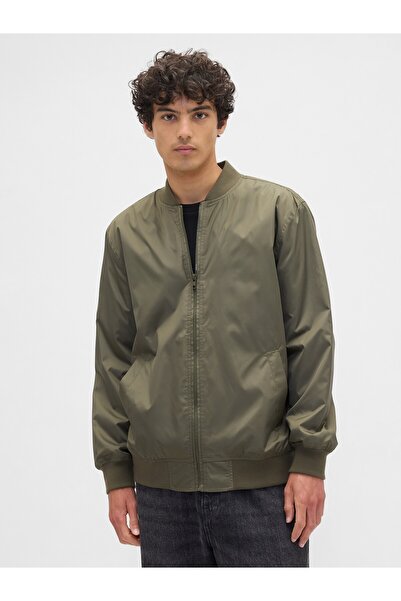 GAP Erkek Yeşil 100% Geri Dönüştürülmüş Relaxed Ripstop Bomber Ceket