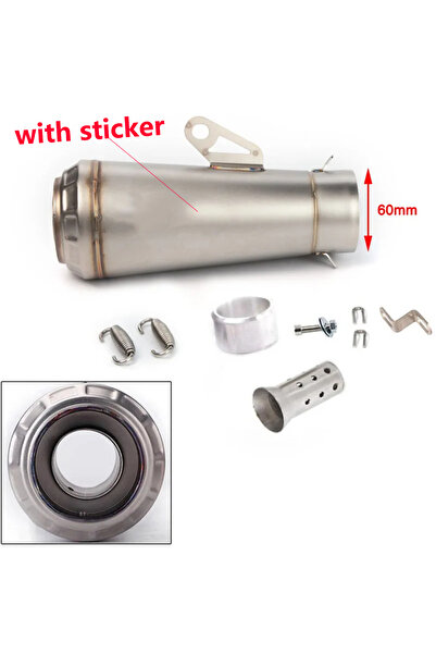 Choice Type B with stickers 51mm Motorcycle Exhaust Muffler DB Killer GP Motocross Escape For Yamaha R1 R3