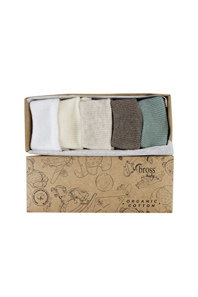Bross Boxed 5-Piece Organic Cotton Baby Socks-1