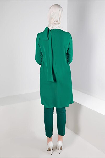 Alvina STONE EMBROIDERED COLLAR BINDING DETAIL TUNIC 43527