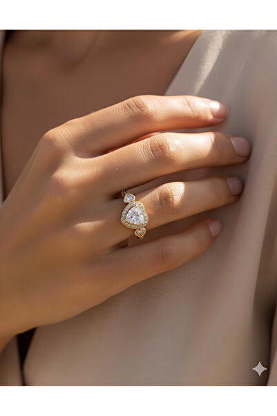 İNN JEWELLERY Steel Ring Tarnish-Free Antiallergic Heart Figured (2 Years Importer Guaranteed)