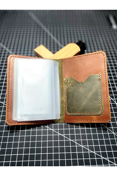 FH LEATHER GOODS حافظة غطاء رخصة السيارة من الجلد الطبيعي (ممتاز) (يتم كتابة ...