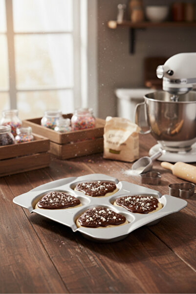 Genel Markalar Kurabiye Kalıbı Kalpli 4 lü Set 29*24 cm