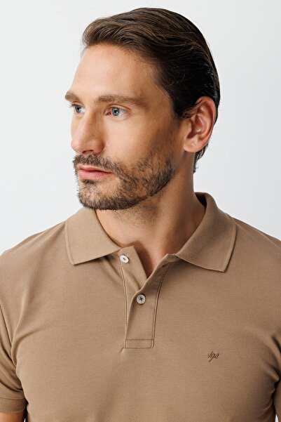 İgs Ανδρικό μπλουζάκι Mink Modernfit / Slim Fit Polo Neck