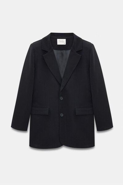Saade Jachetă blazer țesută cu închidere cu doi nasturi și detaliu de buzunar