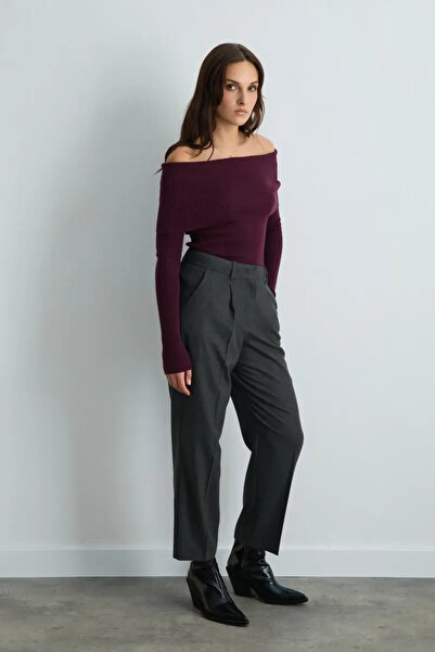 Gusto Carrot Cut Khaki Trousers - Gray