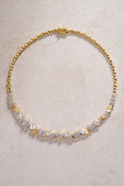 SOCIETA Altın Özel kesim taş detaylı 925 ayar gümüş kolye 10