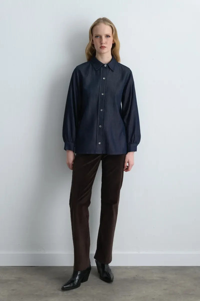 Gusto Denim Shirt - Navy Blue