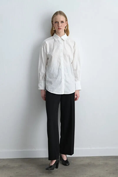 Gusto Embroidered Cotton Shirt - White
