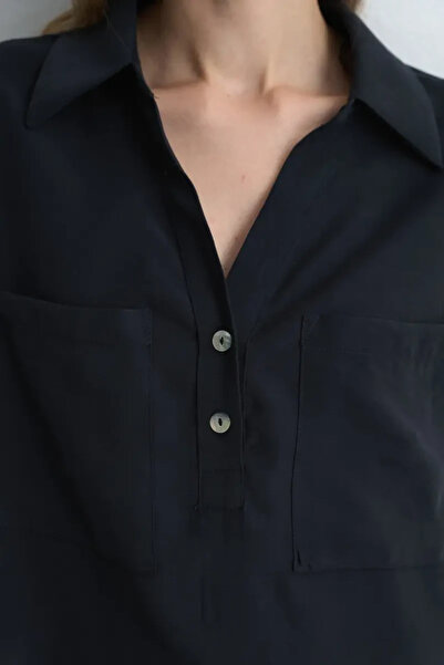 Gusto Relaxed Fit Modal Shirt - Black