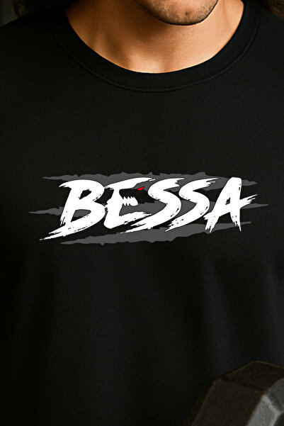 BESSA Men's Printed Green Oversize Crew Neck Cotton Sleeveless Sports T-shirt/atlet