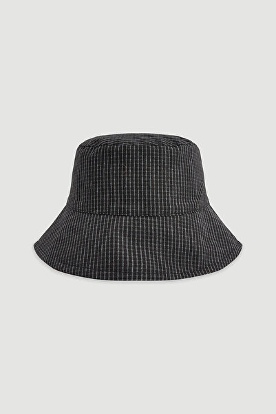 Gusto Mini Checkered Hat - Black