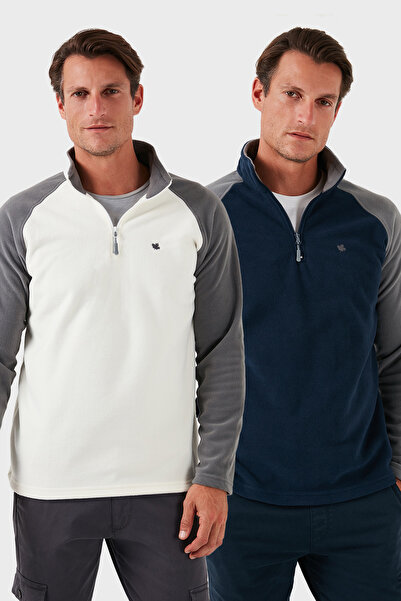 Buratti Slim Fit Half Zipper Cold-Proof Fleece-Lined Pack Fleece Men's Polar 5906055S2