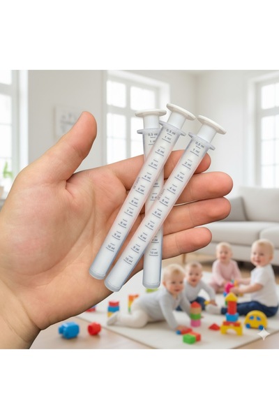 LiMi 3 قطع حقنة شرابية قياسية لحقن أدوية الفم للأطفال 10 مل