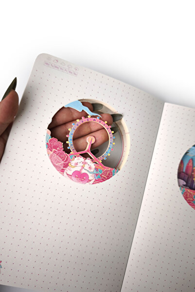 Ecrou Ferris Wheel Themed 3D Stereo Layered Carved Page Notebook Agenda Memo Pad 20.8 X 14 cm 120 Sheets