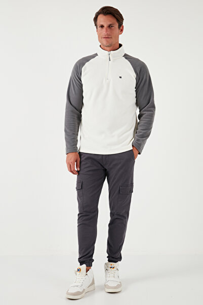 Buratti Slim Fit Half Zipper Cold-Proof Winter Fleece-Lined Fleece Men's Polar 5906055