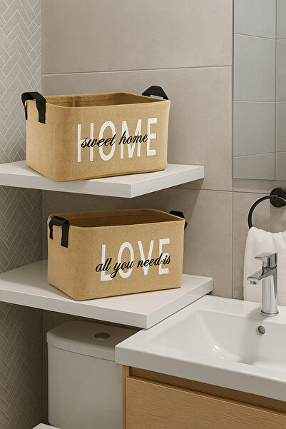 homyjr's مجموعة من قطعتين من الجوت، منظم ألعاب غرفة الأطفال في الخزانة قابل ل...