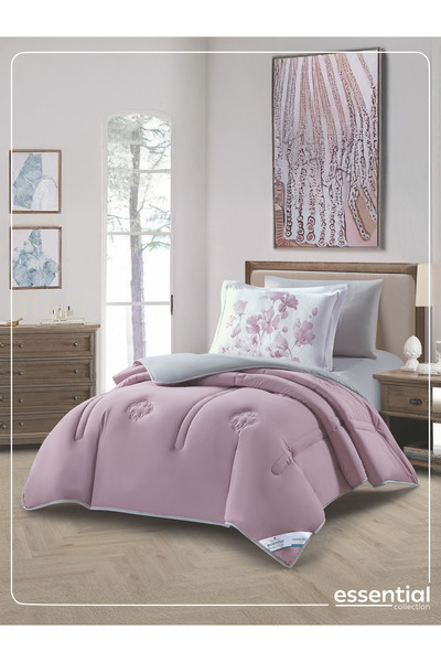 Donetella 4-Piece Comforter Set – Single Size 170x230 cm, Microfiber, Digital Quilted 350 Gsm Filling