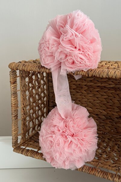 Pastelya إكسسوار بومبوم - شبكة ناموسية باللون الوردي المغبر