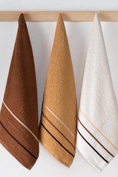 DNZGÜLCAN Mira 3-Piece 100% Cotton Towel Set |   Body and Bath Towel |   50X90 cm