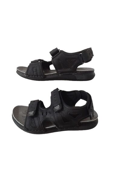 ALC Eren Black udobne muške sandale sa podesivim čičkom