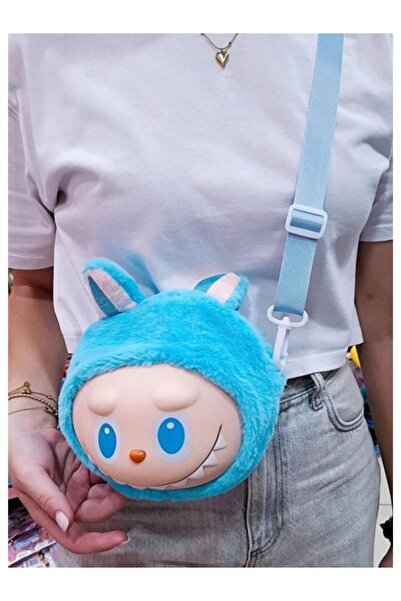 OEM Geantă de Umar din Plus pentru Copii, Model Labubu 25x25 cm, Curea Reglabilă, Pufoasă și Ușoară