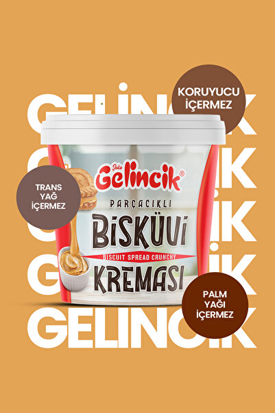 GELİNCİK HAŞHAŞ Parçacıklı Bisküvi Kreması Smooth Özel Üretim 1kg Kahvaltılık Krema Bisküvi Kreması 1000gr