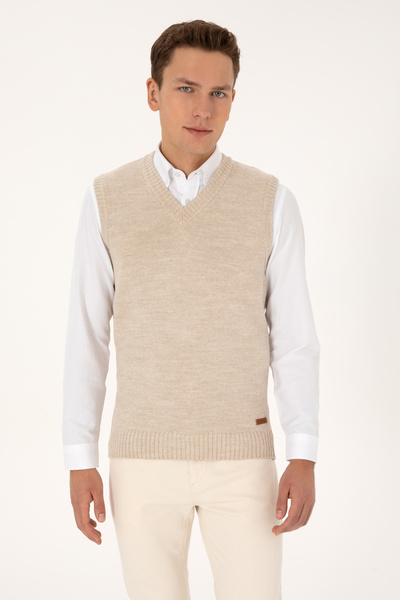 U.S. Polo Assn. Men's Dark Beige Sweater 50318158-Vr088