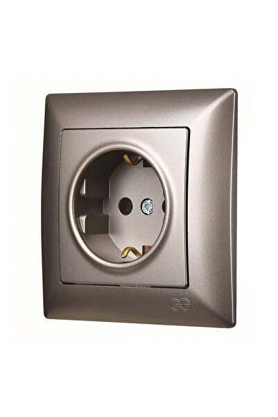 Günsan Elektrik Günsan Visage Mocha Topraklı Priz