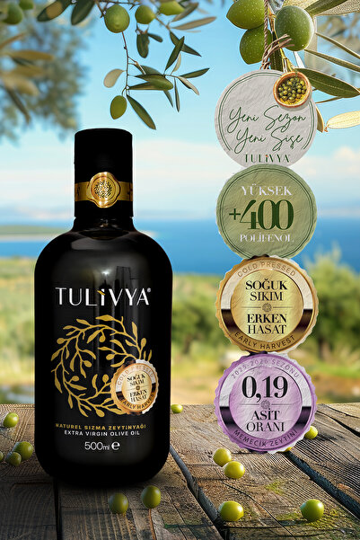 Tulivya Memecik 2025-2026 Erken Hasat Soğuk Sıkım Zeytinyağı 500ml (Yeni Hasat)