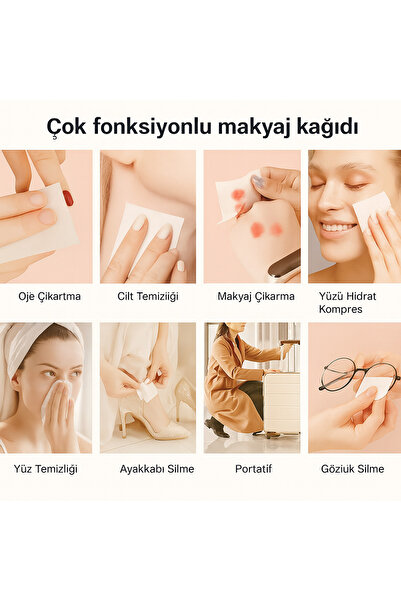 NutraBella Makyaj Temizleme Pedi, Ince, Yumuşak Yüz Temizleme Mendilleri Kirpik Temizliği 500 Adet