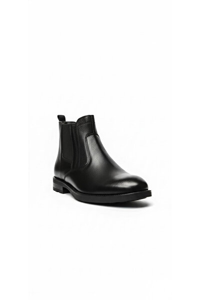 Ustalar Ayakkabı Çanta Black Men's Genuine Leather Boots 636.805-1