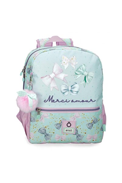 Enso Rucsac fete clasa 0, Merci amour, multicolor, 27x32x11 cm