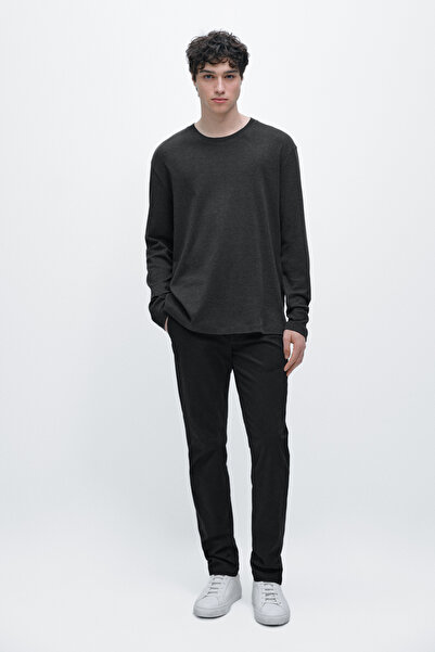 Massimo Dutti Uzun kollu orta boy pamuklu t-shirt