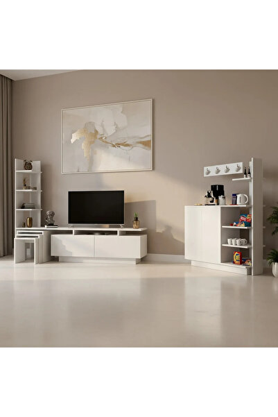 Stylish Home Modern white table set - SH06