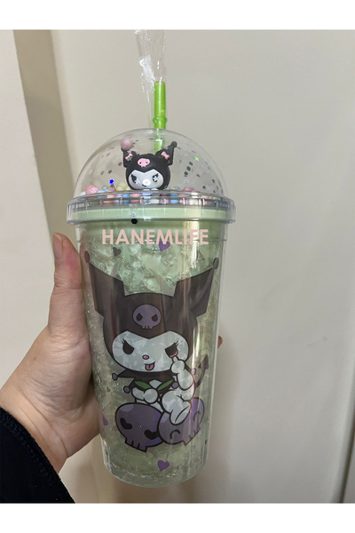 hanemlife kuromi Suluk Matara Pipetli Su Şişesi pipetli bardak Figürlü