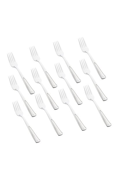 HIC طقم شوكة طعام ستيل غير قابل للصدأ مكون من 12 قطعة