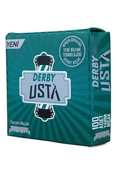 Derby Usta Yarım Jilet Berber Bıçak 100lü Paket Ustura Tıraş Jileti