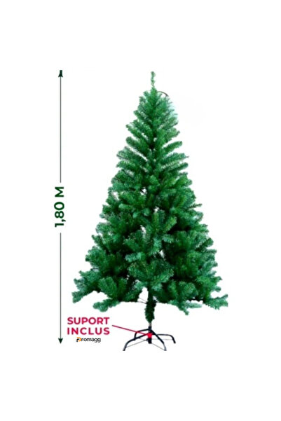 Promagg Artificial Christmas tree 180 cm with 380 branches, metal stand, 45 accessories included