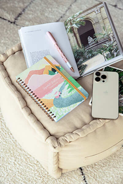 PAPERORA 12,5 x 18 cm Spiralli Sert Kapak Lastikli Seyahat Defteri - Manzara