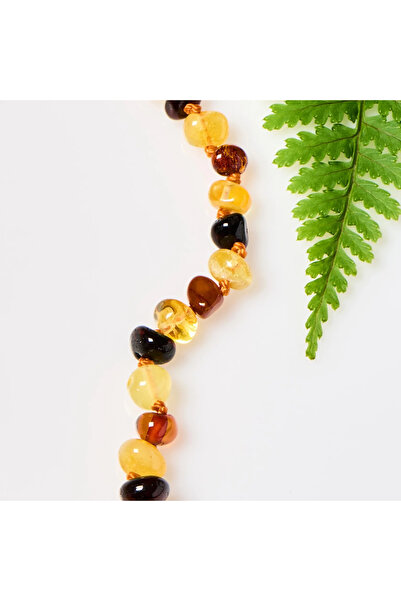 Damla Kehribar Multi Kehrıbar Bebek Kolye 33-35 Cm