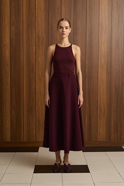 TERZİ DÜKKANI DORE KLOŞ ETEK BORDO