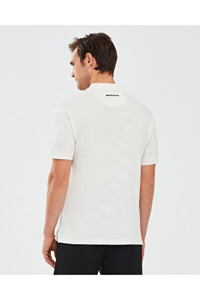 SKECHERS S211800-102 Ανδρικό μπλουζάκι πόλο με κοντό μανίκι μπεζ