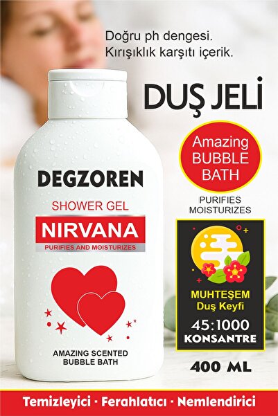DEGZOREN Nirvana Duş Jeli Banyo Köpüğü 3 Kata Kadar Daha Güçlü 400ml