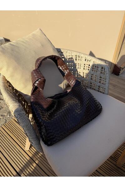 melecco Geantă de umăr pentru femei cu model tricotat – Geantă de umăr elegan...