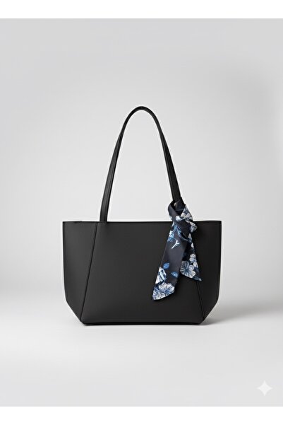 MioArt Geantă de umăr de damă cu detaliu eșarfă