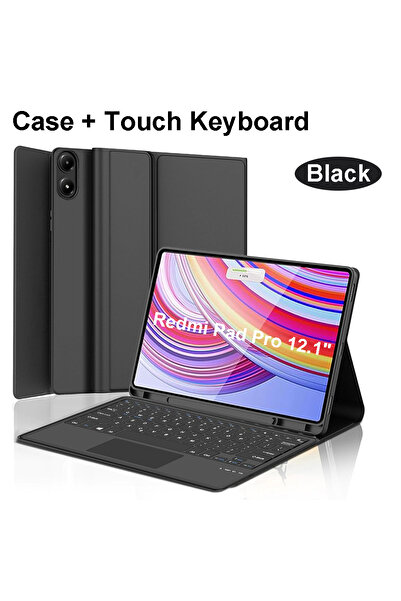 Choice لوحة مفاتيح إنجليزية سوداء C لجهاز Redmi Pad Pro مقاس 12.1 بوصة، غطاء لوحة مفاتيح لجهاز POCO Pad مقاس 12.1 بوصة 2