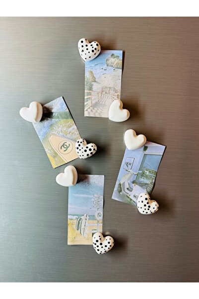 Gamy Crafts Magnet - Buzdolabı Magneti - Buzdolabı Süsü - 8’li Kalpli Magnet ...