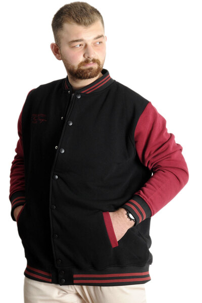 ModeXL Mode XL Plus Size Ανδρικά Παλτό Αθλητικά Μπουφάν 23628 Μαύρο