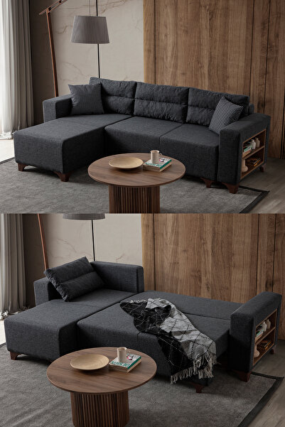 Eymense Tloft Mini Modüler Köşe Takımı Antrasit